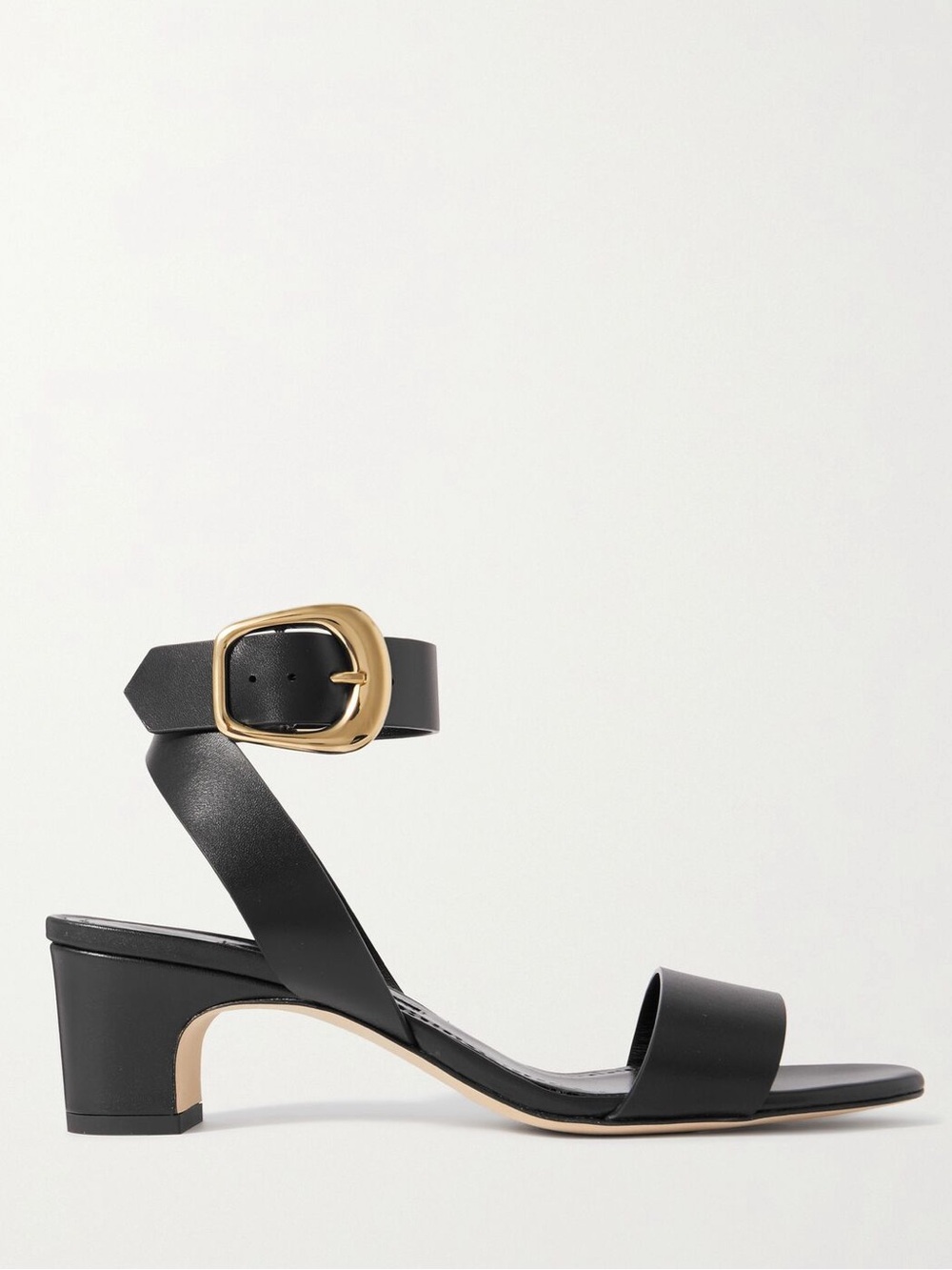 Manolo Blahnik Brutas 50 sandal Black Ankle-Strap Mid Heel 7.5